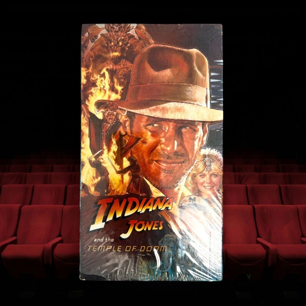 Indiana Jones and the Temple of Doom (VHS, 1989) Tested Vintage Harrison Ford